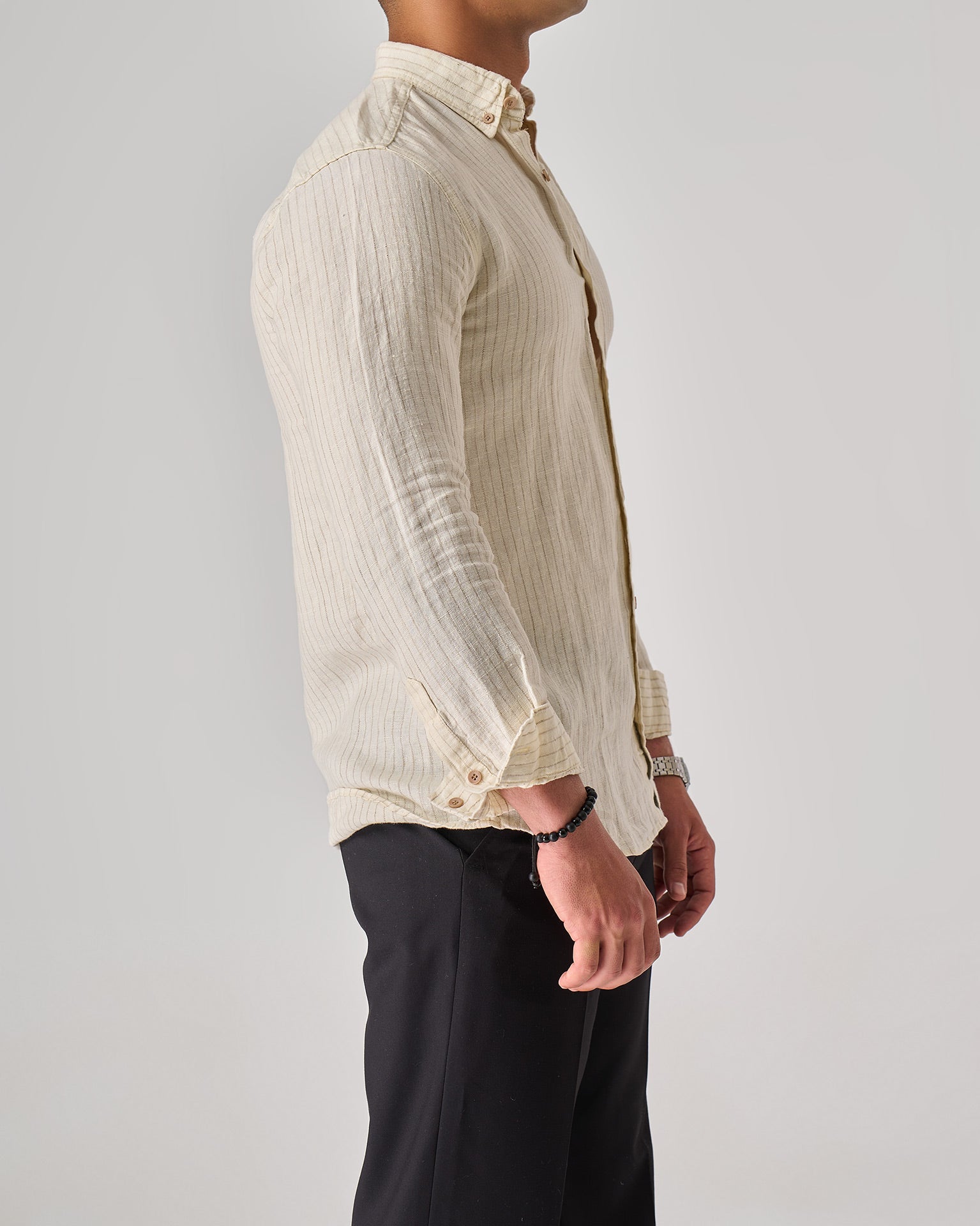 Sandstone Striped Linen