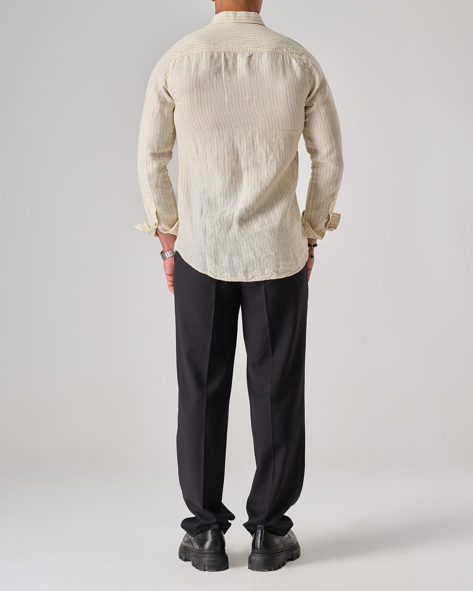 Sandstone Striped Linen