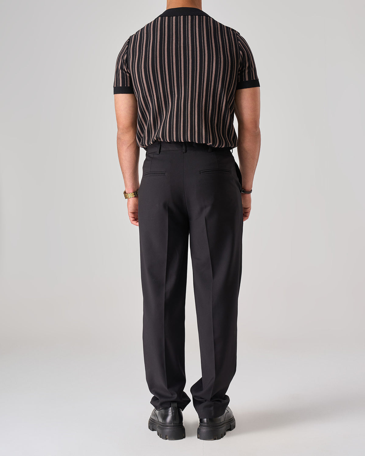 strip knit polo