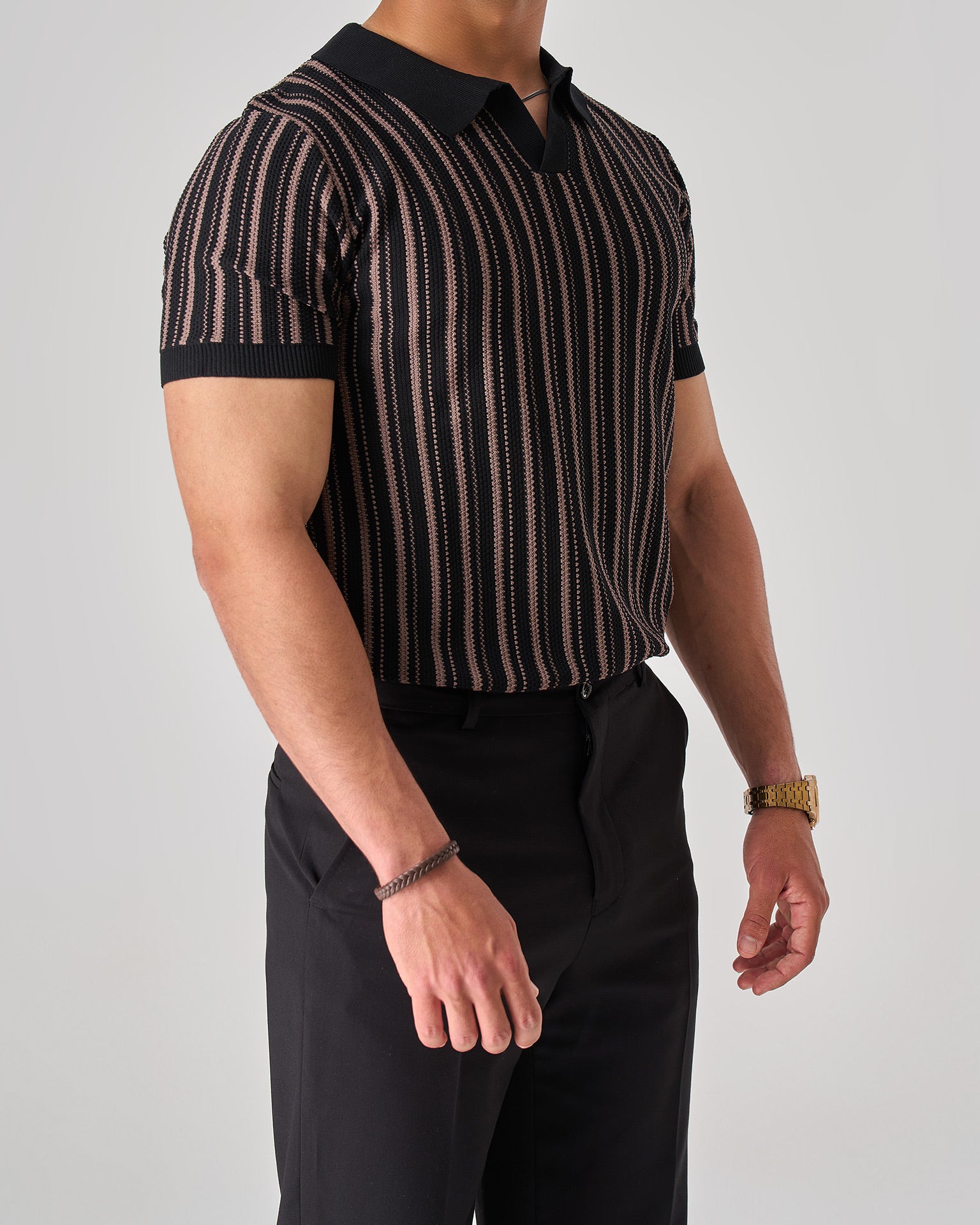 strip knit polo — 17