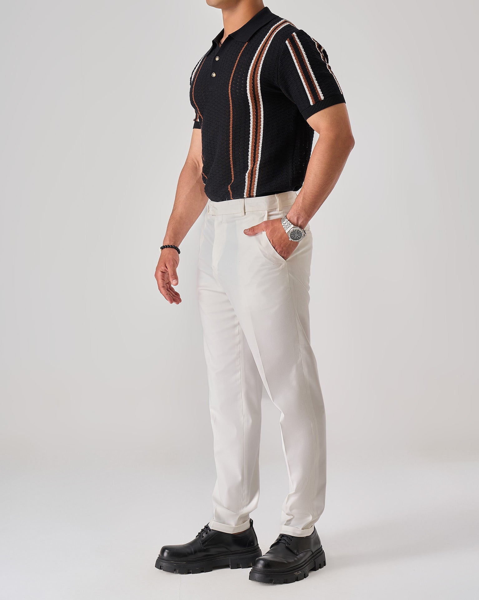 Vertical Stripe Polo