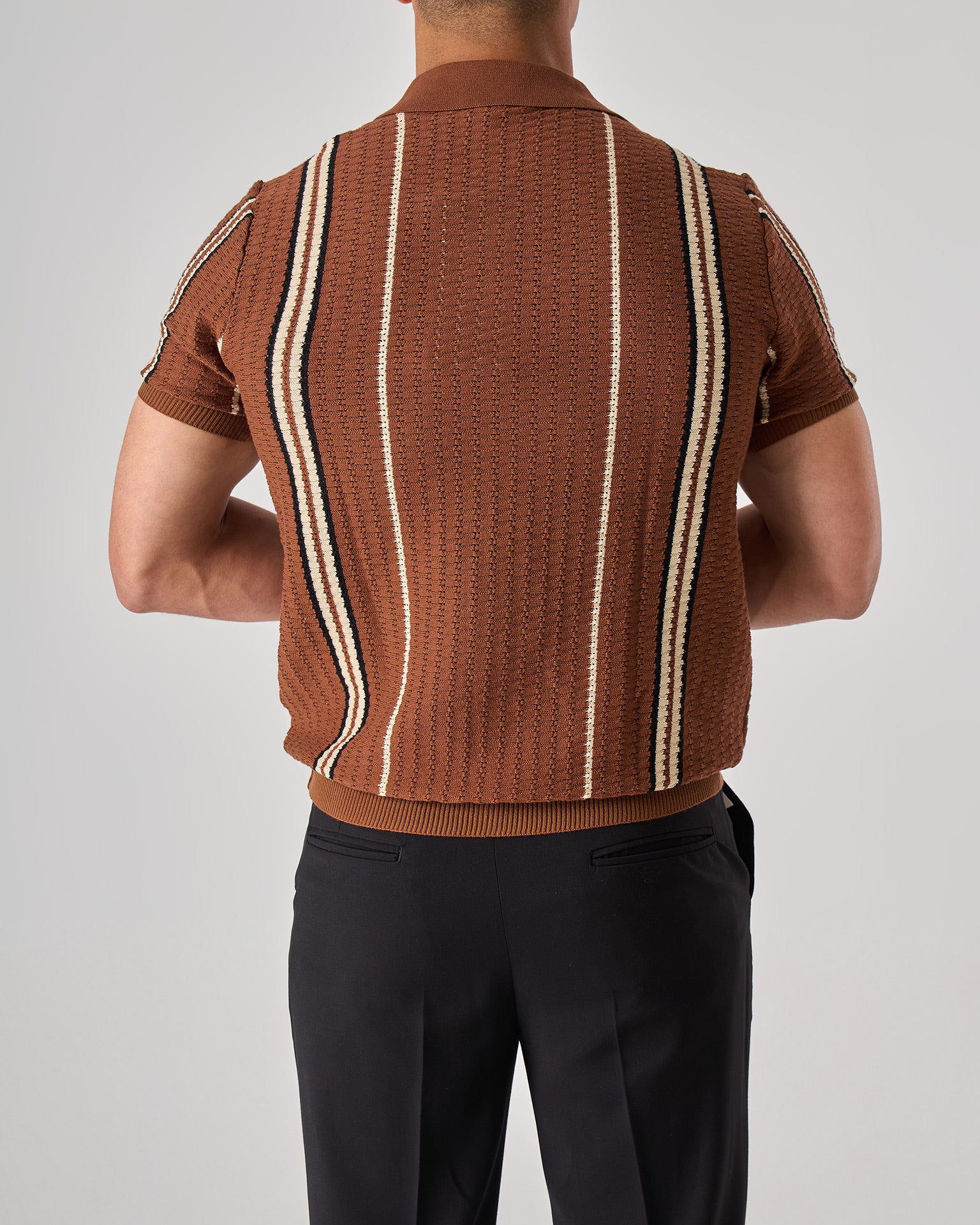 Vertical Stripe Polo