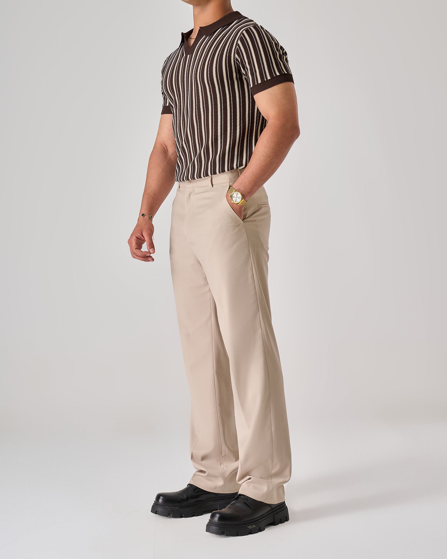 strip knit polo — 23