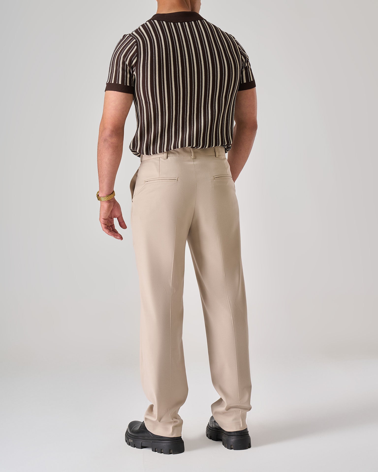 strip knit polo — 25
