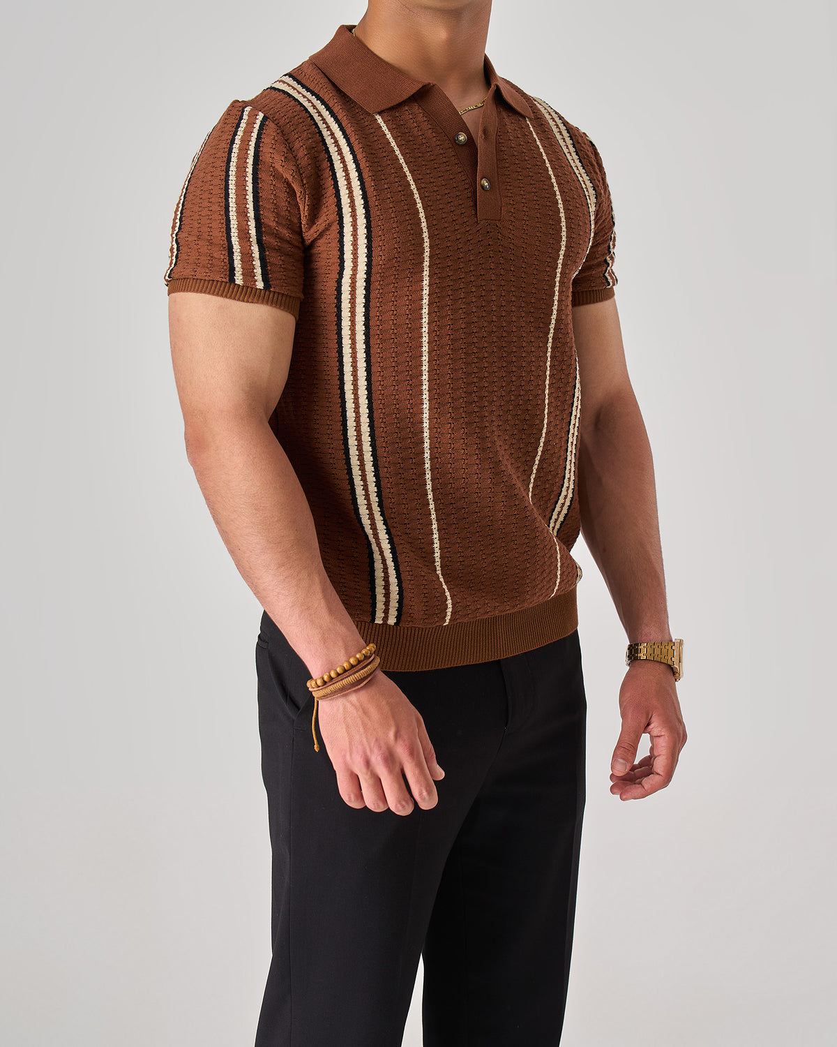 Vertical Stripe Polo