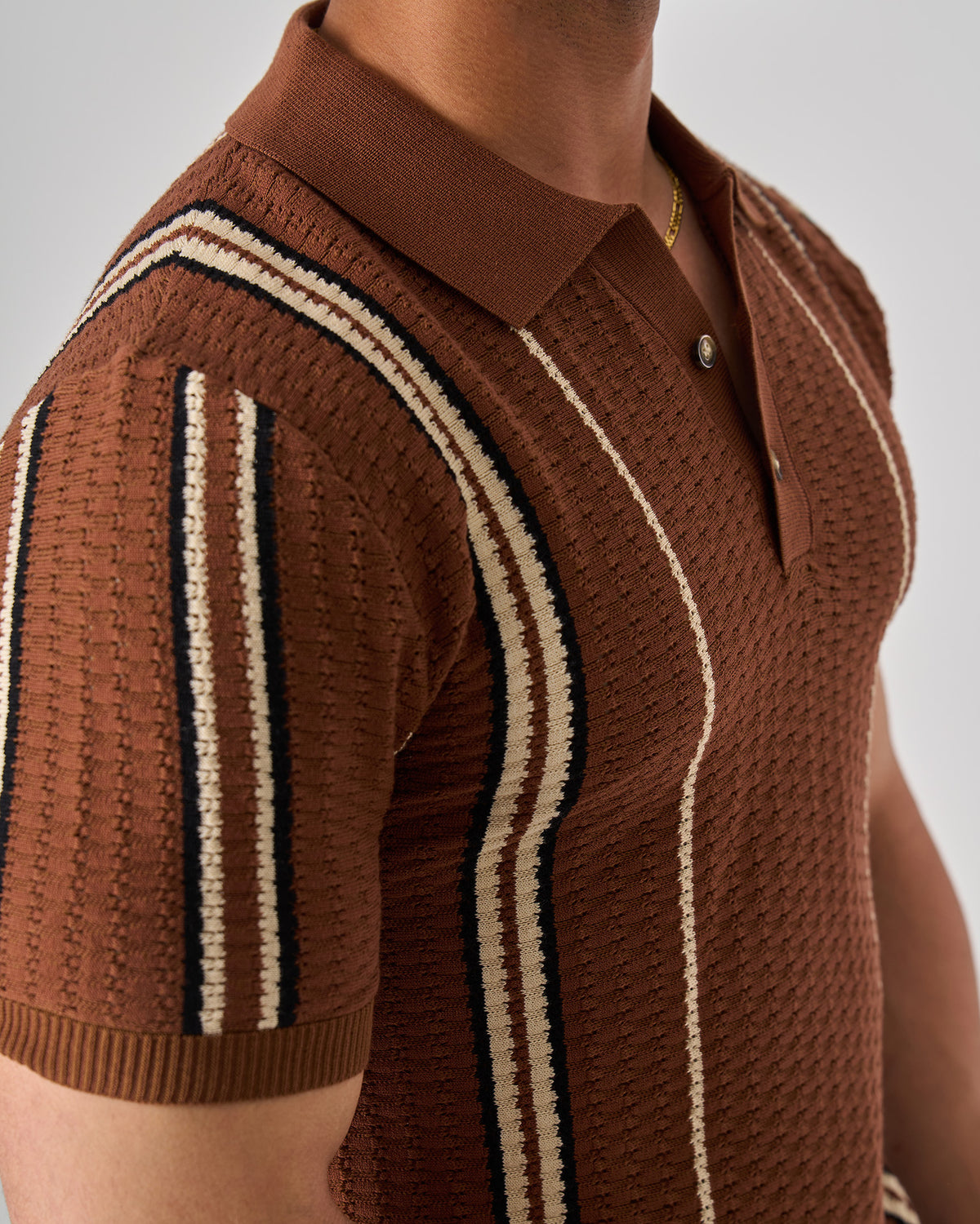 Vertical Stripe Polo