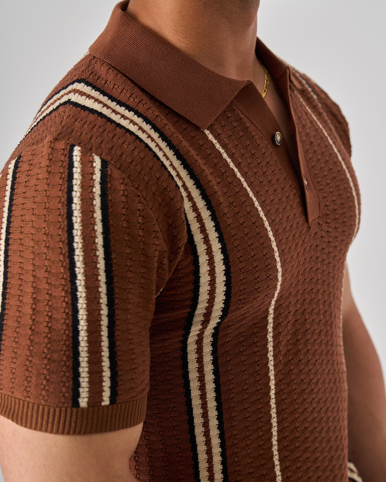 Vertical Stripe Polo