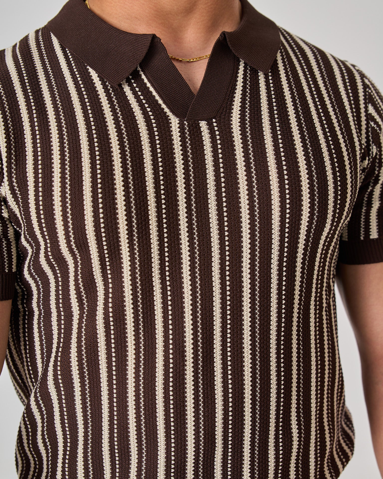 strip knit polo — 21