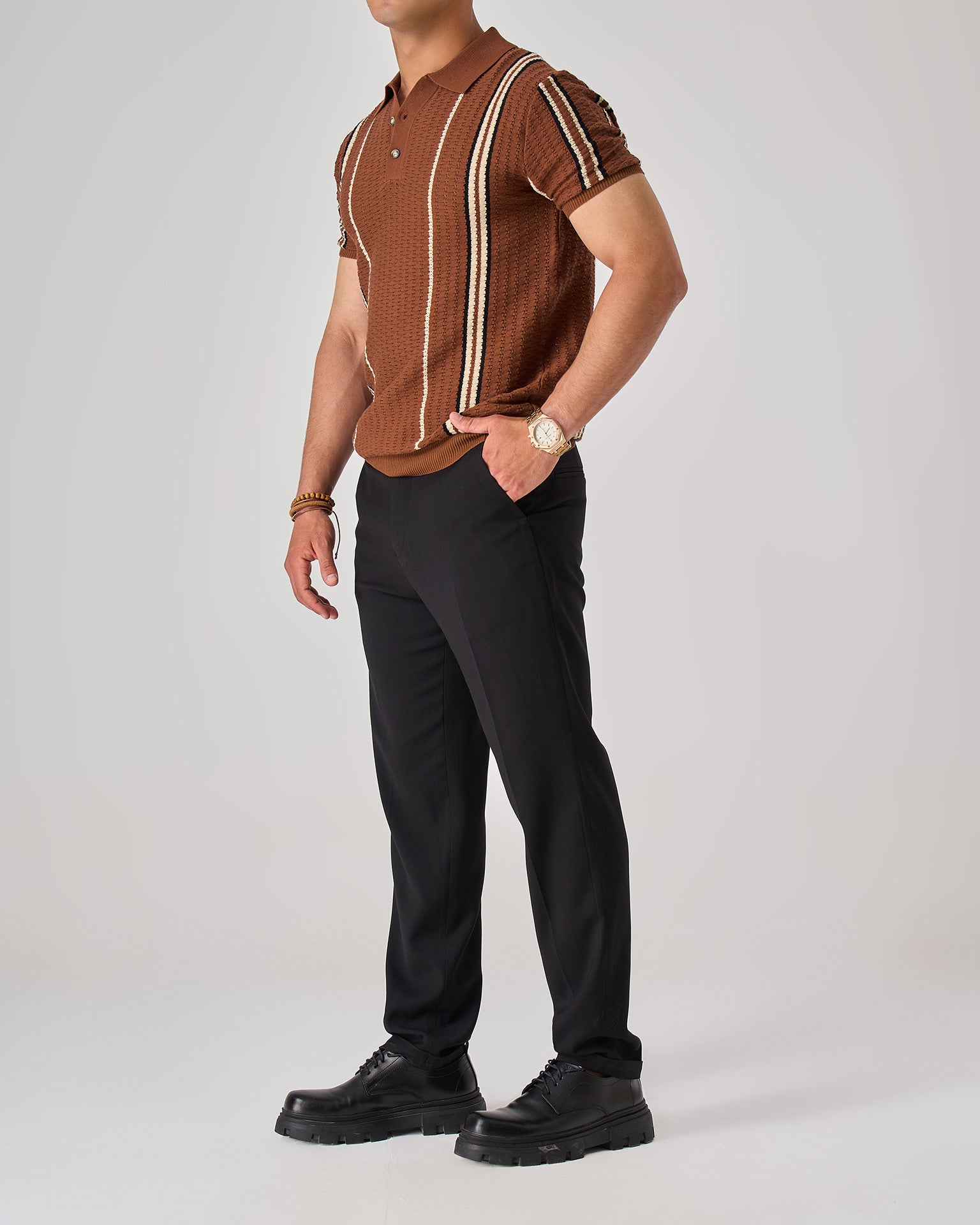 Vertical Stripe Polo