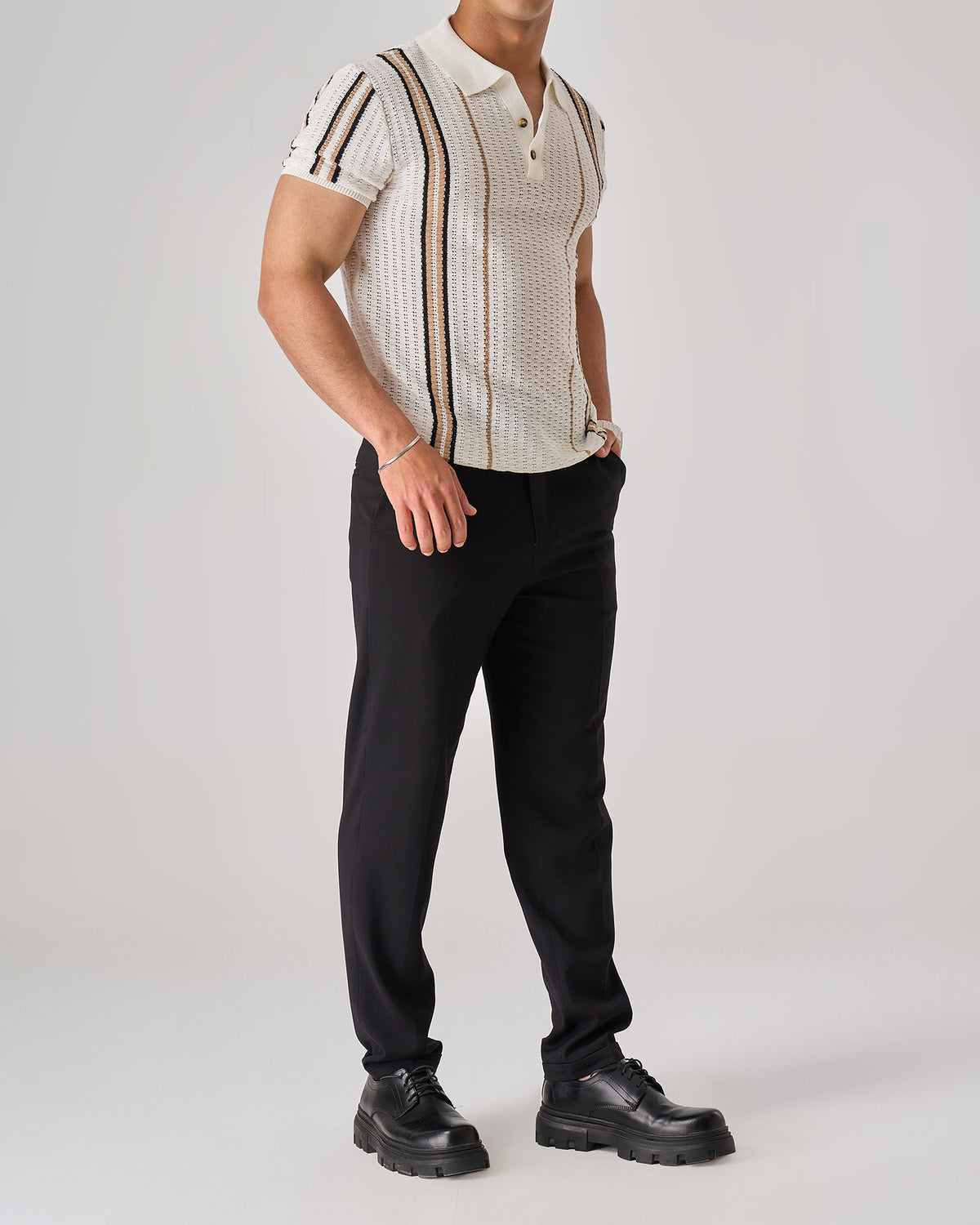 Vertical Stripe Polo