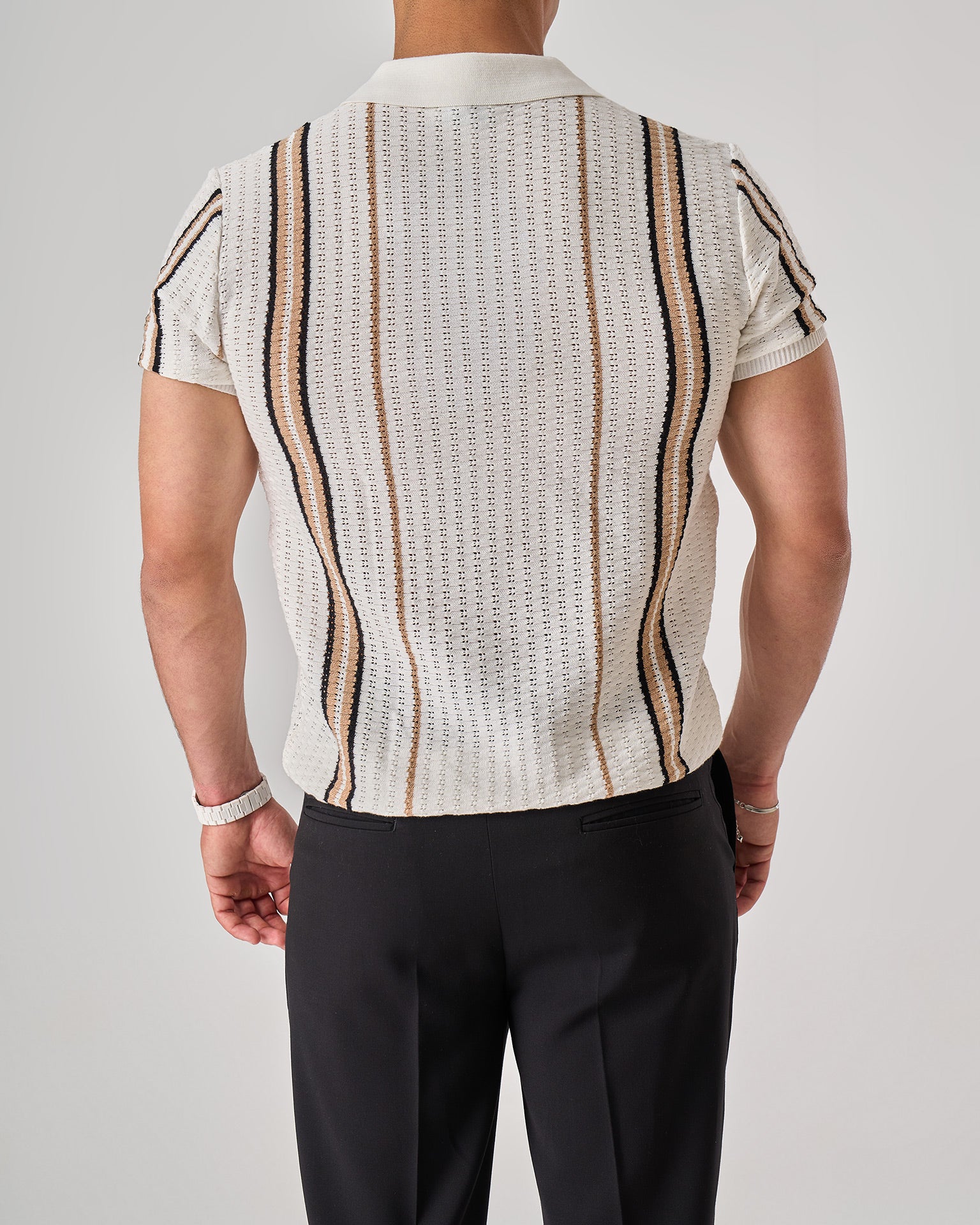 Vertical Stripe Polo