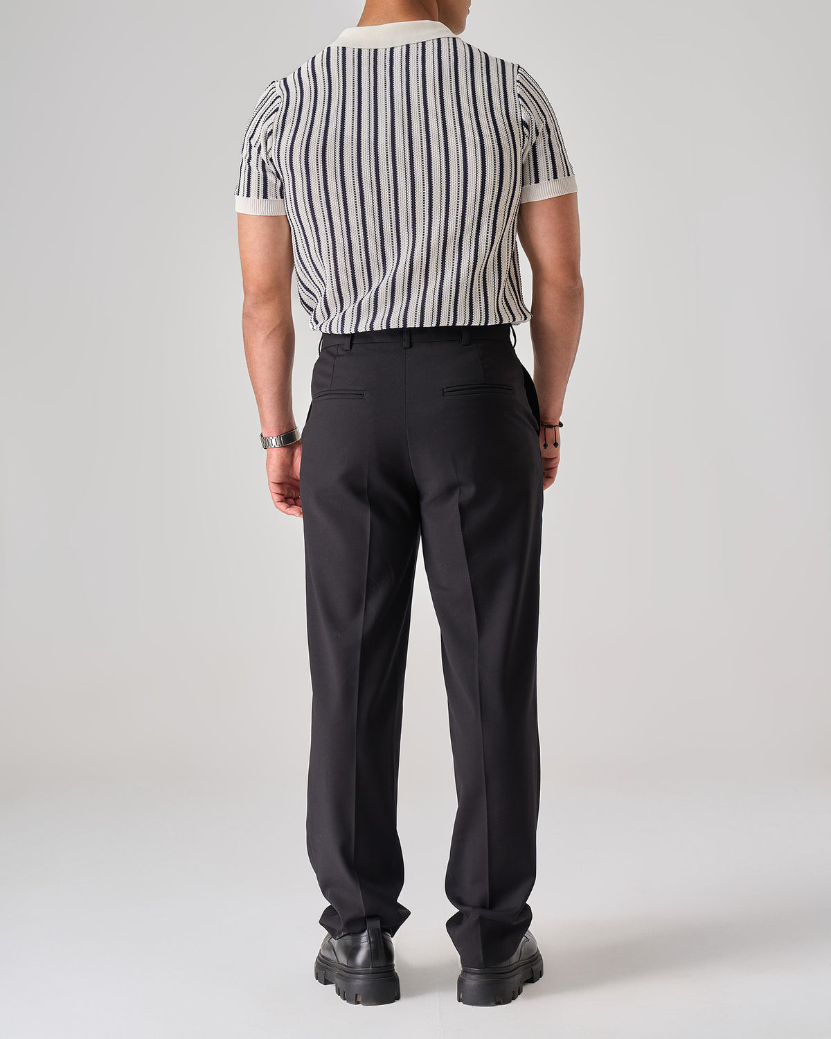 strip knit polo